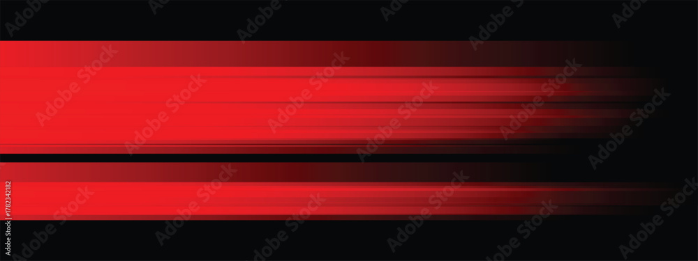 Fototapeta premium Striking red and black abstract lines creating a dynamic modern background