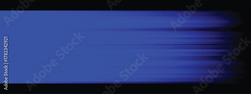 Stunning abstract royal blue light streaks on black background with dynamic movement