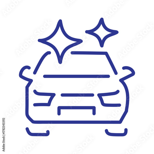 Clean car shining brightly after a wash, sparkling with cleanliness