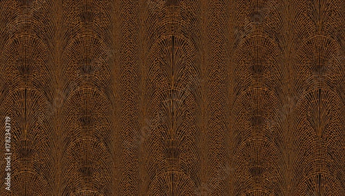 Luxury seamless geometric 3D pattern with an elegant gold frame. Classic retro-inspired abstract design.