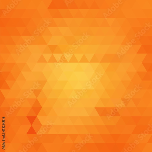 Geometric design element. Vector illustration in polygonal style. Orange triangles. eps 10