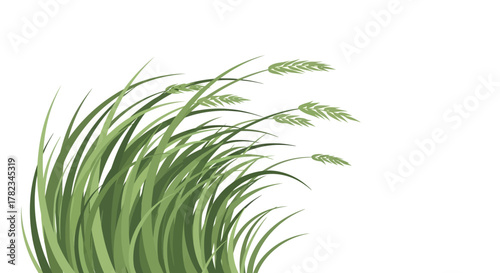 Grass swaying in the wind, representing the beauty of nature's gentle movements