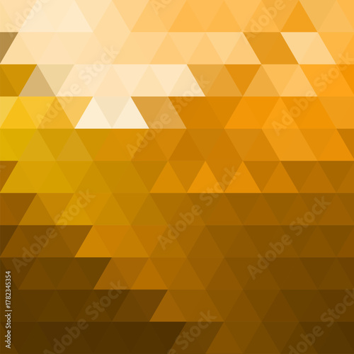 Gold vector polygonal pattern. Geometric background. Triangle. mosaic gradient. eps 10