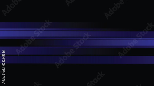 Modern abstract background with stunning gradient of blue lines on black backdrop