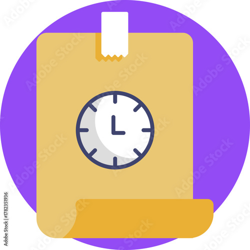 Track Tasks: A sticky note with a clock represents tasks that are currently in progress and need time tracking.