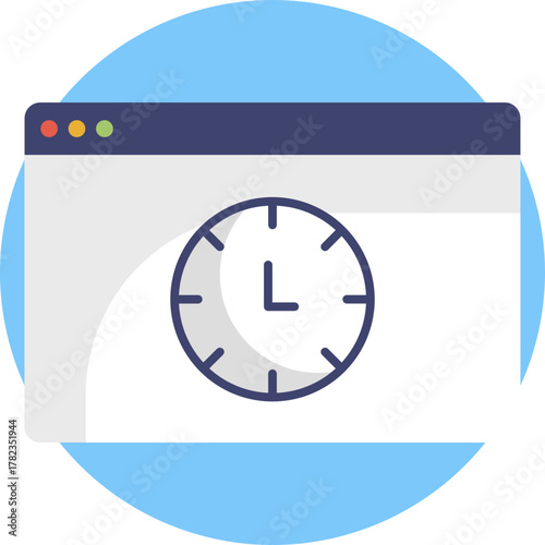 Clock on Screen – Represents ongoing tasks or active work being tracked on a desktop.