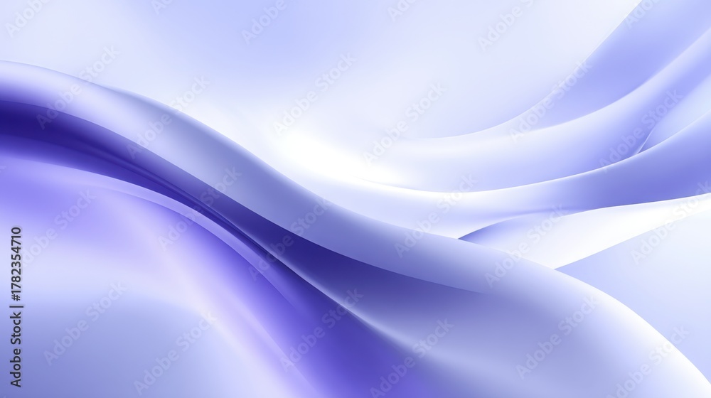 Obraz premium Soft flowing fabric waves in serene light purple tones with smooth gradients creating an elegant and tranquil aesthetic for backgrounds and design projects