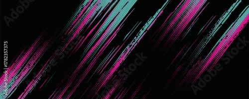 Car sticker wrap banner abstract sporty lines pink blue greenish grunge color combination brush storm thunder modern pattern racing motorsport. eps10.