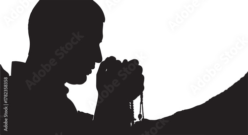 Silhouetted Devotion at Sunset