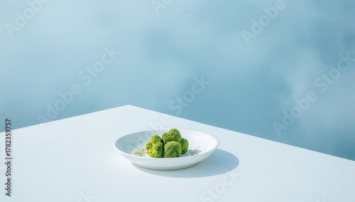 Fresh broccoli alongside a ...
