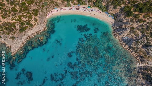 Aerial view of a stunning b...