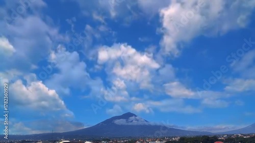 The Beauty of the Blue Sky Above the Mountain