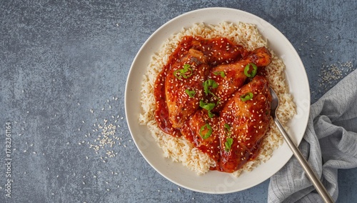Korean-style fried rice and...
