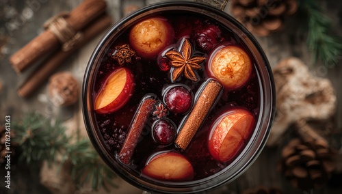 Mulled wine infused with ap...