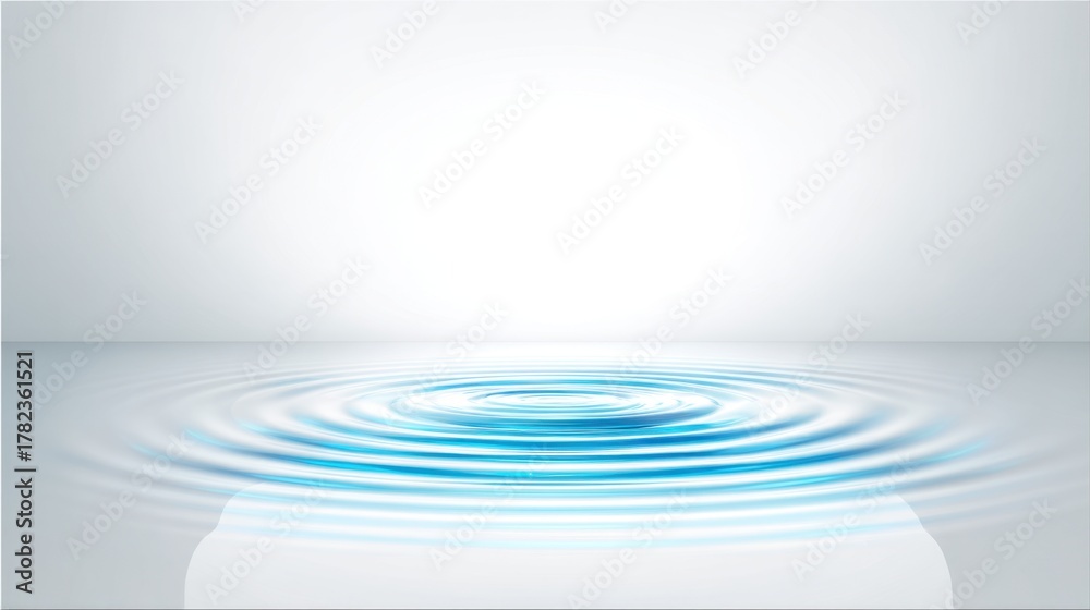Obraz premium Calm Water Surface with Gentle Ripples and Serene Background Ideal for Wellness Themes, Nature Concepts, or Relaxation Imagery in Stock Photography