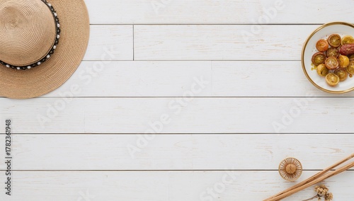 A modern rustic white woode...