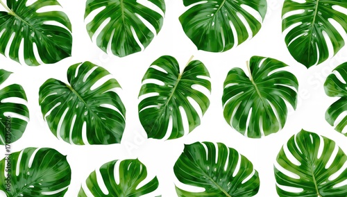 Monstera leaves pattern, su...