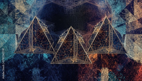 Abstract geometric arrangem...