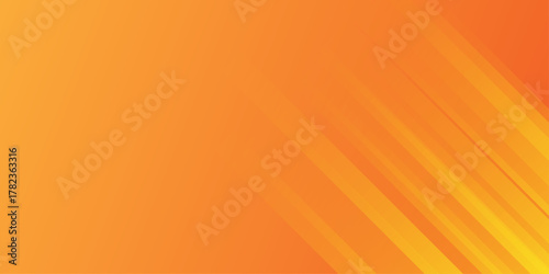 Modern orange gradient geometric shape background with dynamic light lines. Background abstract orange gradient vector. overlapping layers.  Vector abstract graphic design banner pattern presentation.
