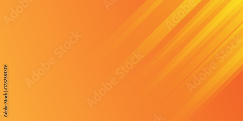 Modern orange gradient geometric shape background with dynamic light lines. Background abstract orange gradient vector. overlapping layers.  Vector abstract graphic design banner pattern presentation.