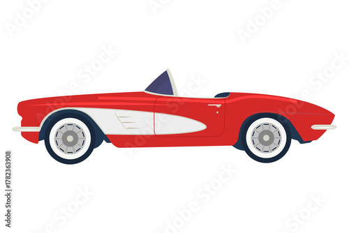 Classic red convertible high resolution transparent png photo
