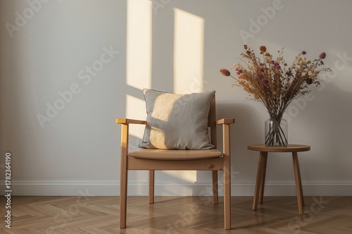Minimalist light wood chair...