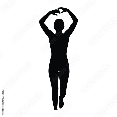 Silhouette of a Woman in Ballet Pose female dancer