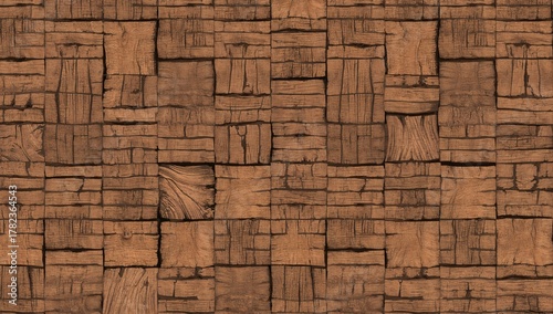 Continuous end grain wooden...
