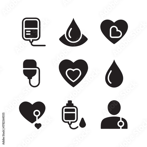 Community Blood Donation Campaign Awareness Solid Icon