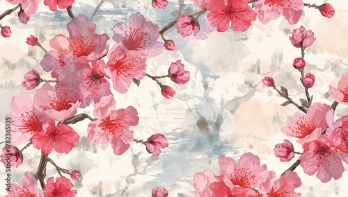 Abstract floral pattern fea...