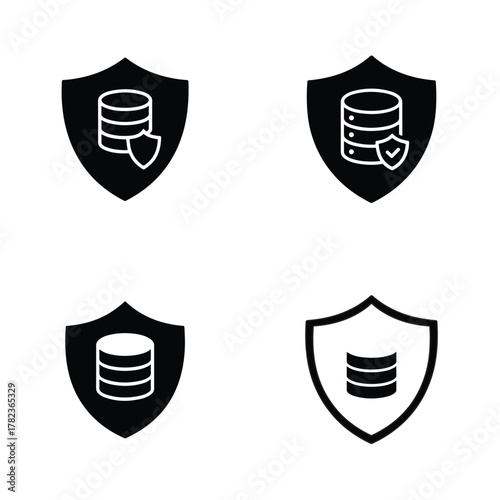 Database Shield Secure Data Privacy Icon