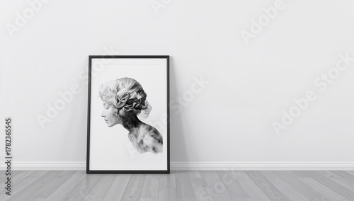 A poster frame positioned o...