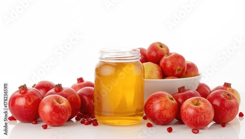 A jar and bowl filled with ...