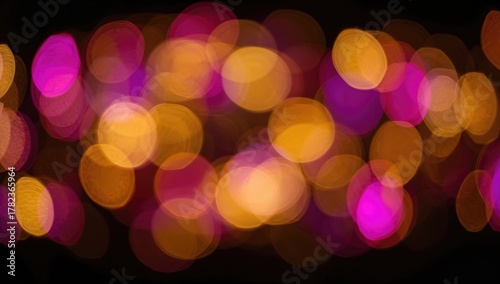 Glowing circular bokeh ligh...
