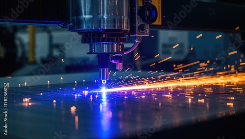 Blue metal cut with laser C...