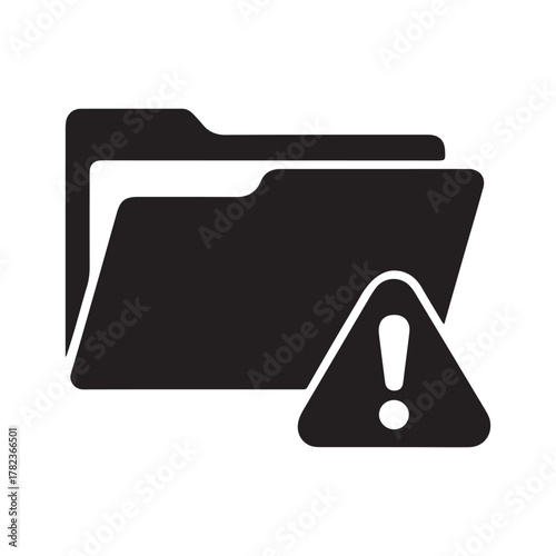 Hacked File With Warning Cyber Alert Icon