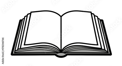 An open book with blank pages, symbolizing knowledge, learning, and the potential for new stories.