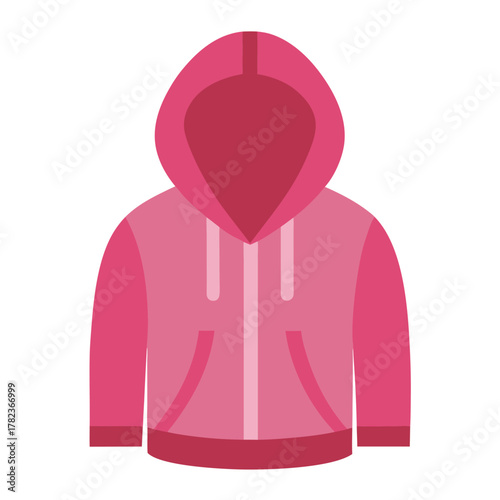 Pink hoodie sweatshirt apparel graphic illustration vector design element