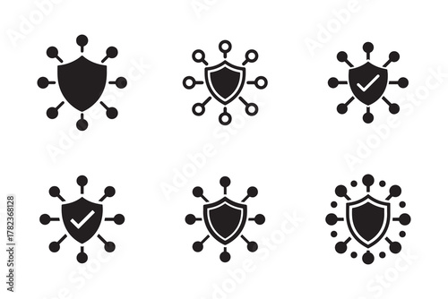 Secure Network Shield Connection Protection Icon