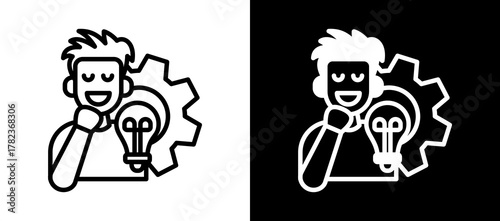 Interpersonal Skills whiteblack icon