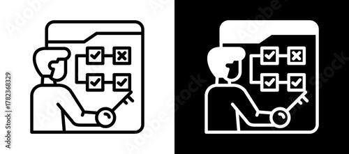 Key Point whiteblack icon