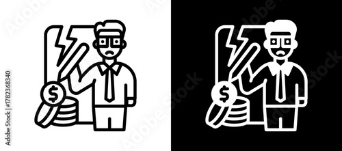 Crisis Planning whiteblack icon