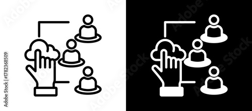 Resource Allocation whiteblack icon
