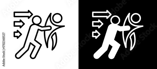 Leadership Development whiteblack icon