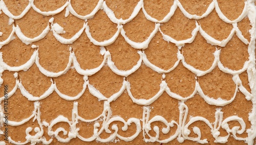 Gingerbread house roof ador...