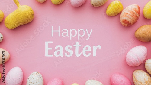Easter greetings card with ...