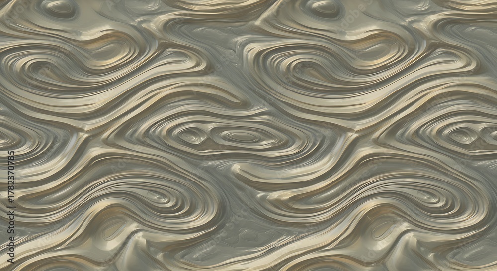 Fototapeta premium Abstract Swirling Metallic Texture Background.