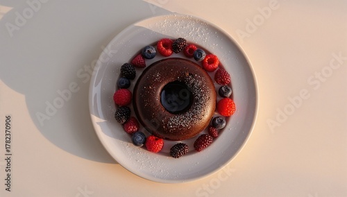Plate of chocolate lava cak...
