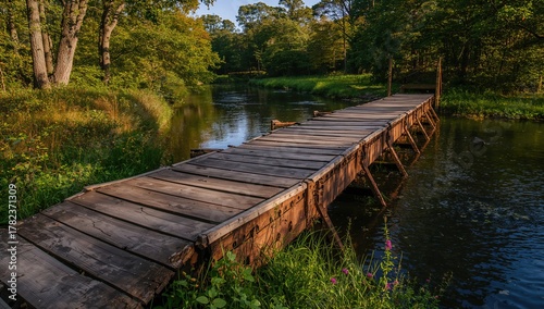 A Dilapidated Wooden Walkwa...