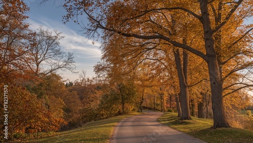 A picturesque autumn trail ...
